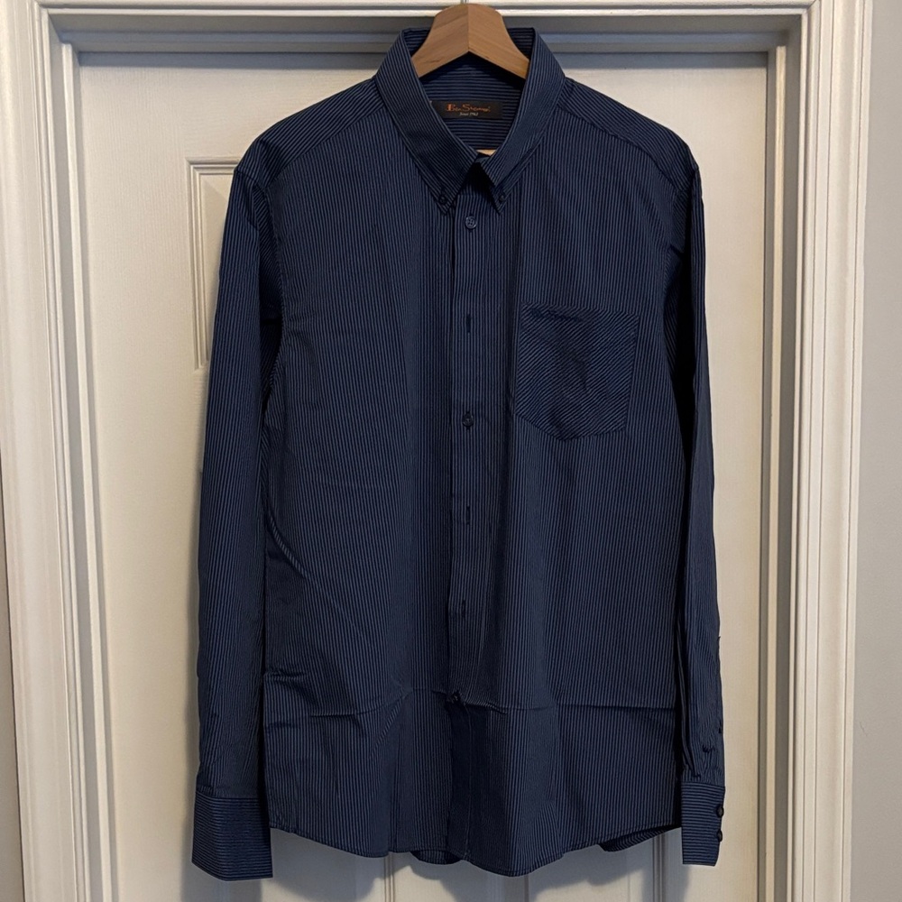 Ben Sherman Navy Striped Casual Shirt